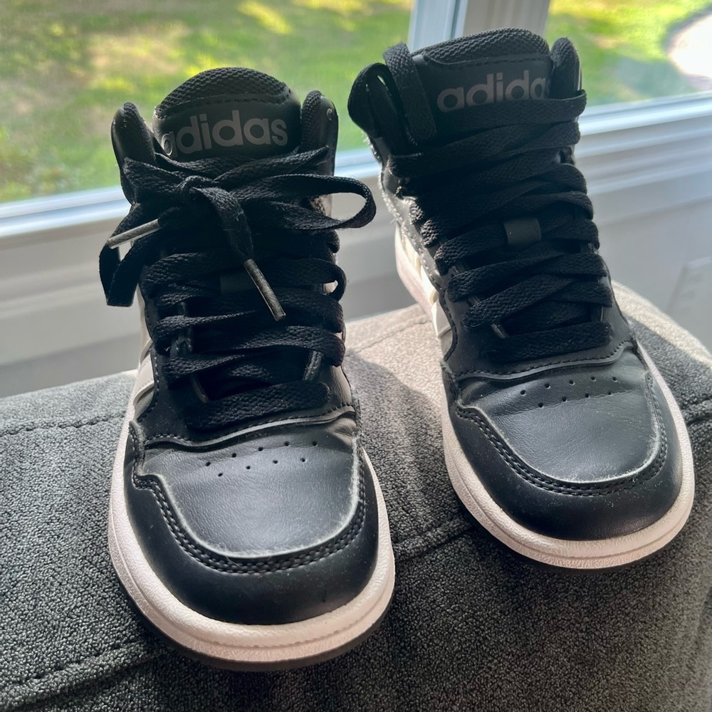 Kids’ Black Adidas High Tops